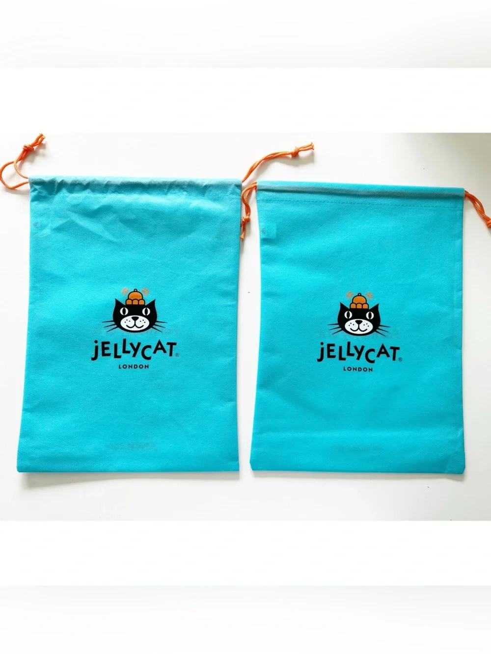 Jellycat London Gift Bags Two (2) Storage Bags Drawstring Bags Sacks